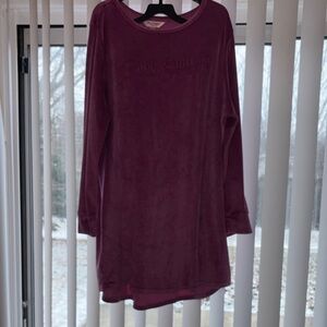 Juicy Couture Women's Rich Purple Velour night gown